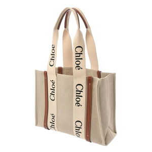 Chloe Tote Bag Canvas Woody Beige